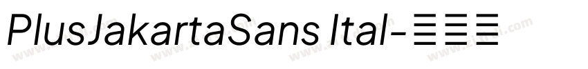 PlusJakartaSans Ital字体转换